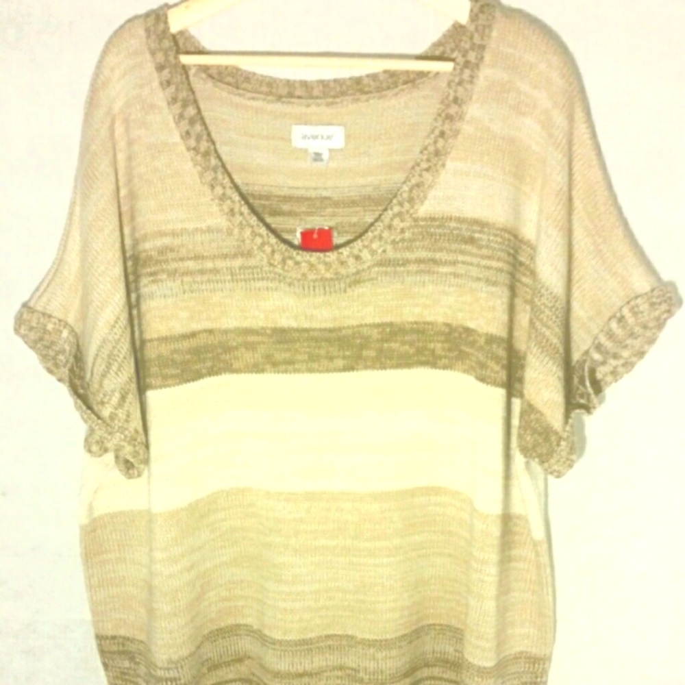 NWT AVENUE Neutral tone layering sweater